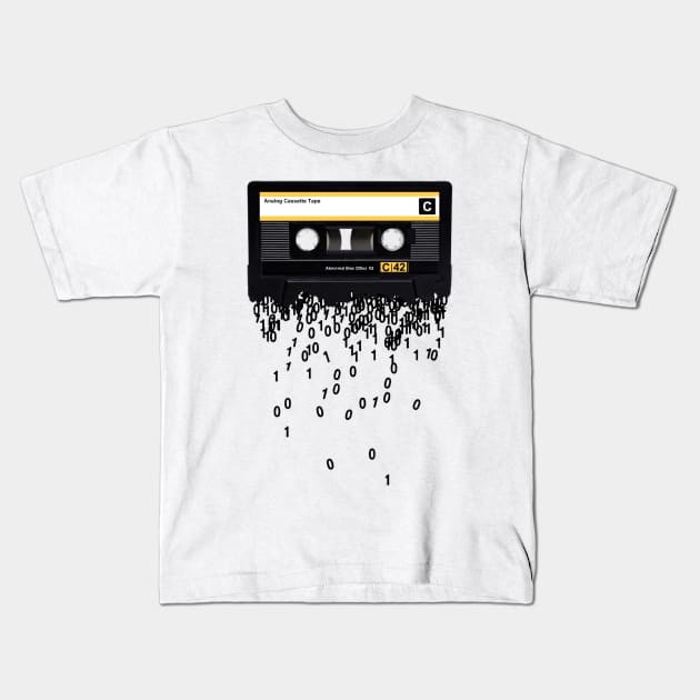 Retro Mixtape Kids T-Shirt by wanungara